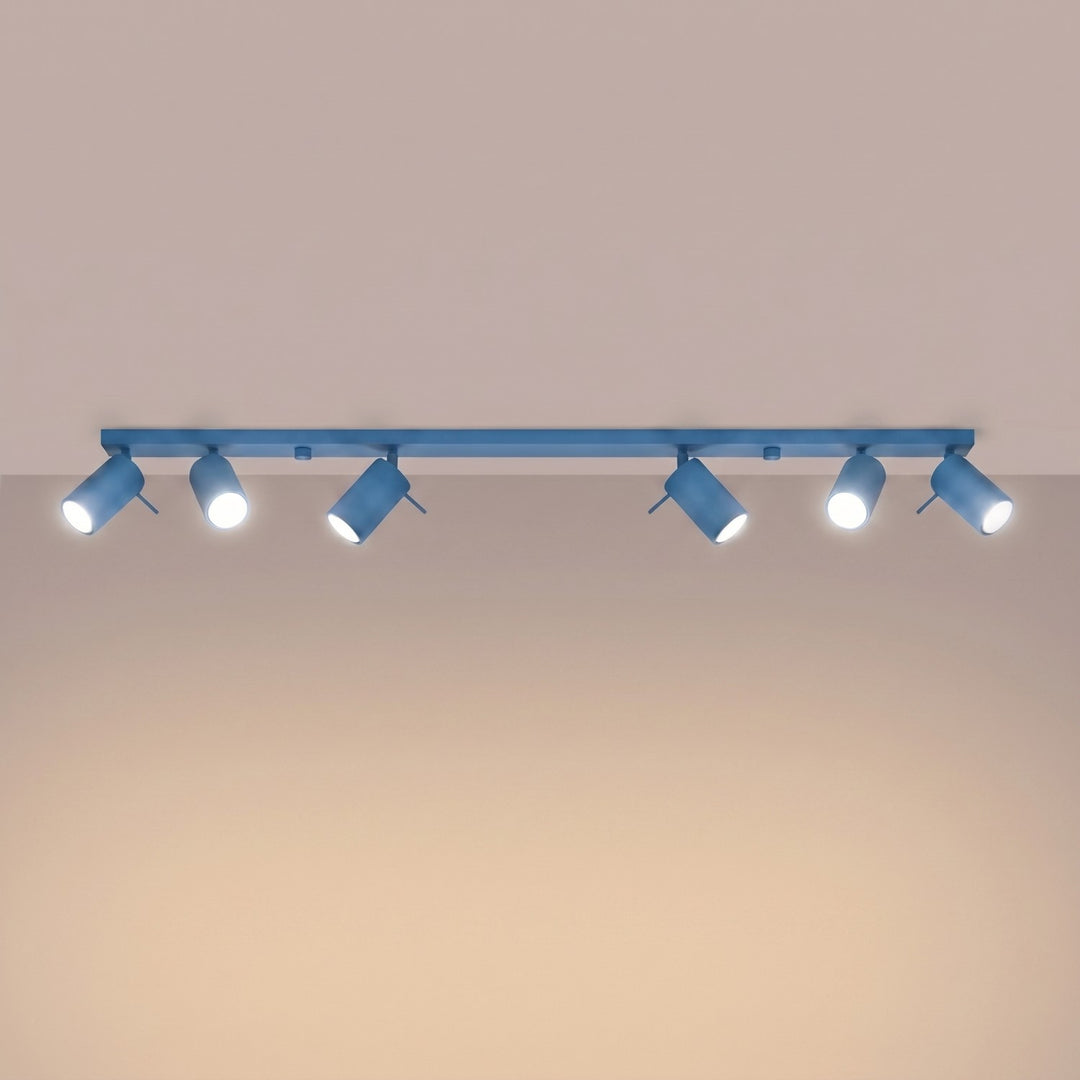 Loftlampe RING 6L azurblå