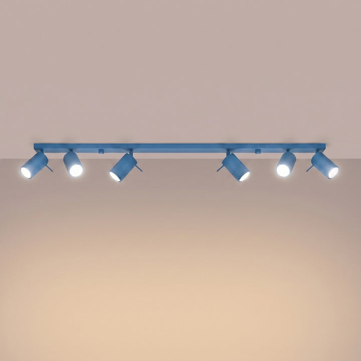 Loftlampe RING 6L azurblå