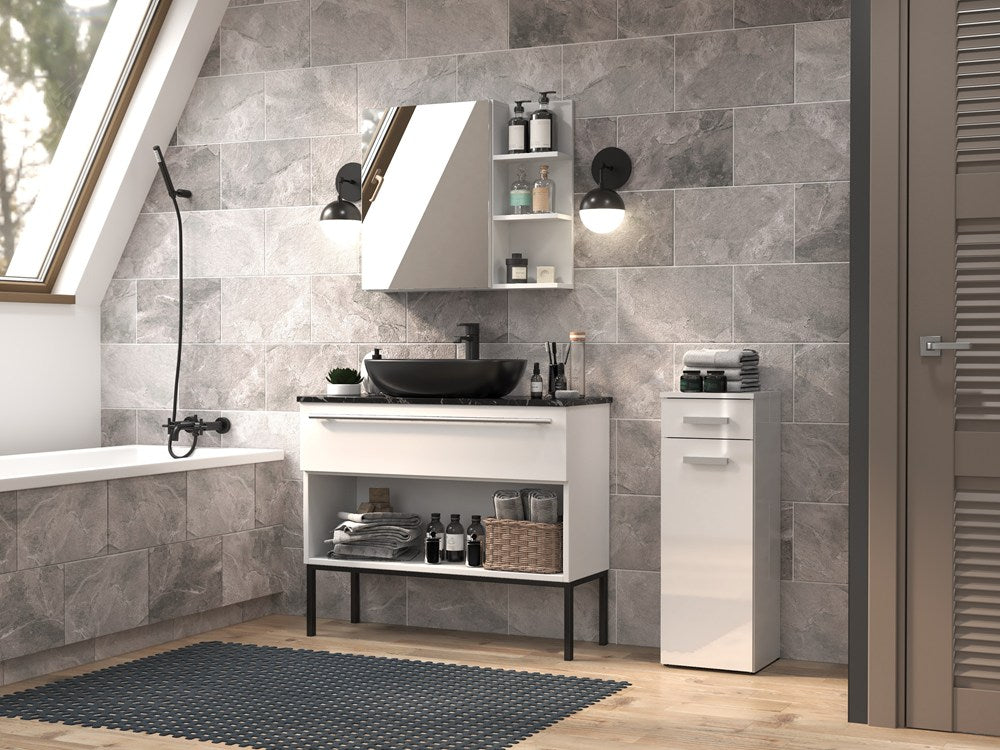 Badeværelsesskab, Dybde: 30cm, Bredde: 30cm, Højde: 85cm