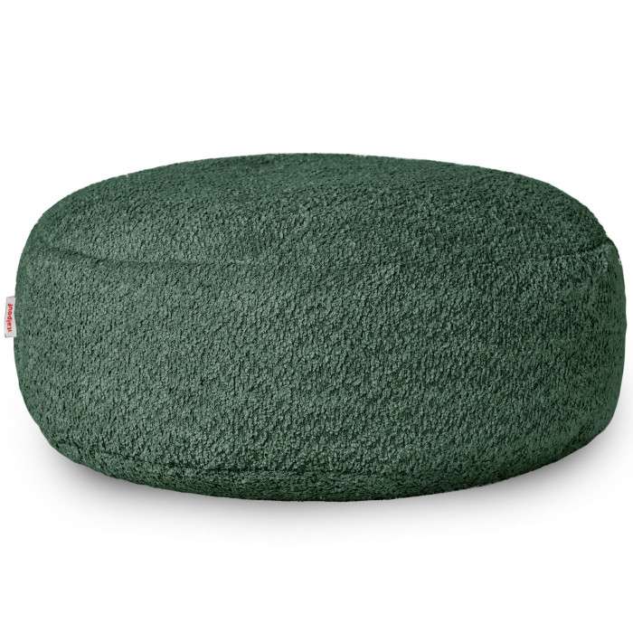 Round Footstool Pouffe - Teddy Boucle