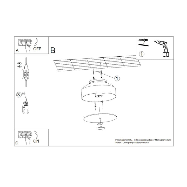 Loftlampe OMIQ gul