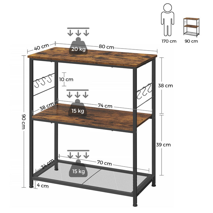 Køkkenø i rustikt design – funktionel opbevaring i loftstil