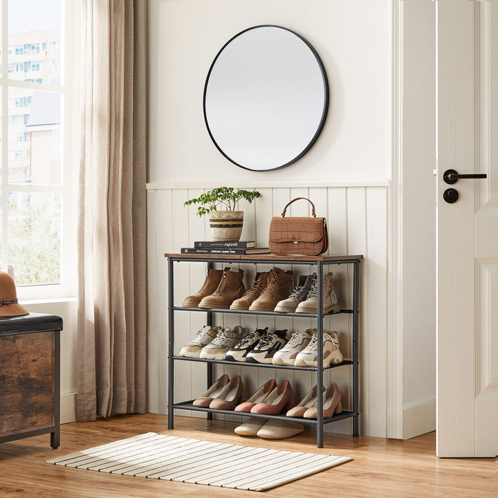 Industriel skoreol med topplade – stil og funktion
