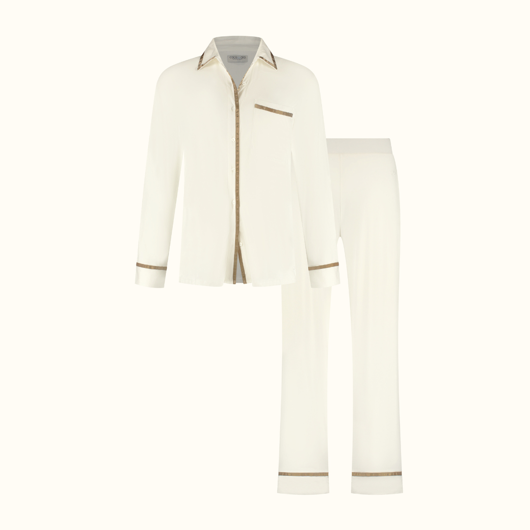 TENCEL™ Pyjamassæt Lang Dames Off White