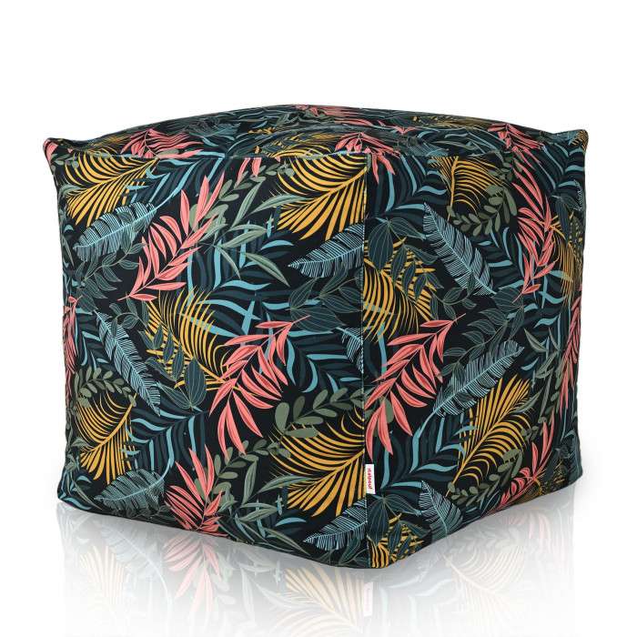 Square Cube Ottoman - Premium Printed Fabric