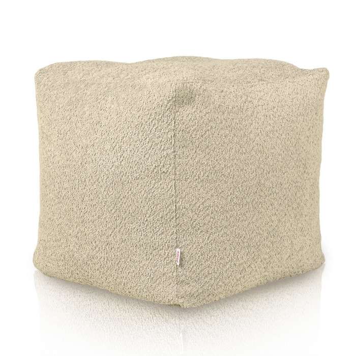Square Cube Ottoman - Teddy Boucle