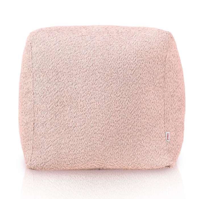 Square Cube Ottoman - Teddy Boucle