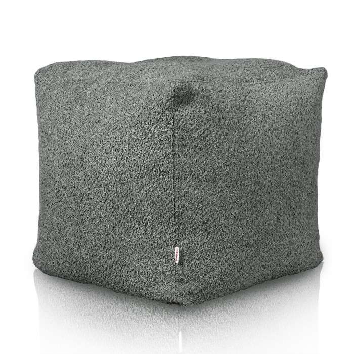 Square Cube Ottoman - Teddy Boucle