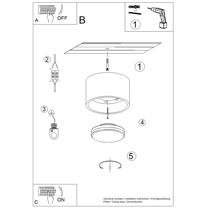 Loftlampe MODO 1 beige Gx53