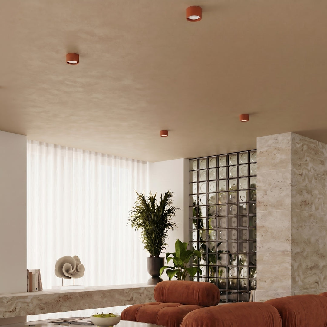 Loftlampe MODO 2 rød okker Gx53