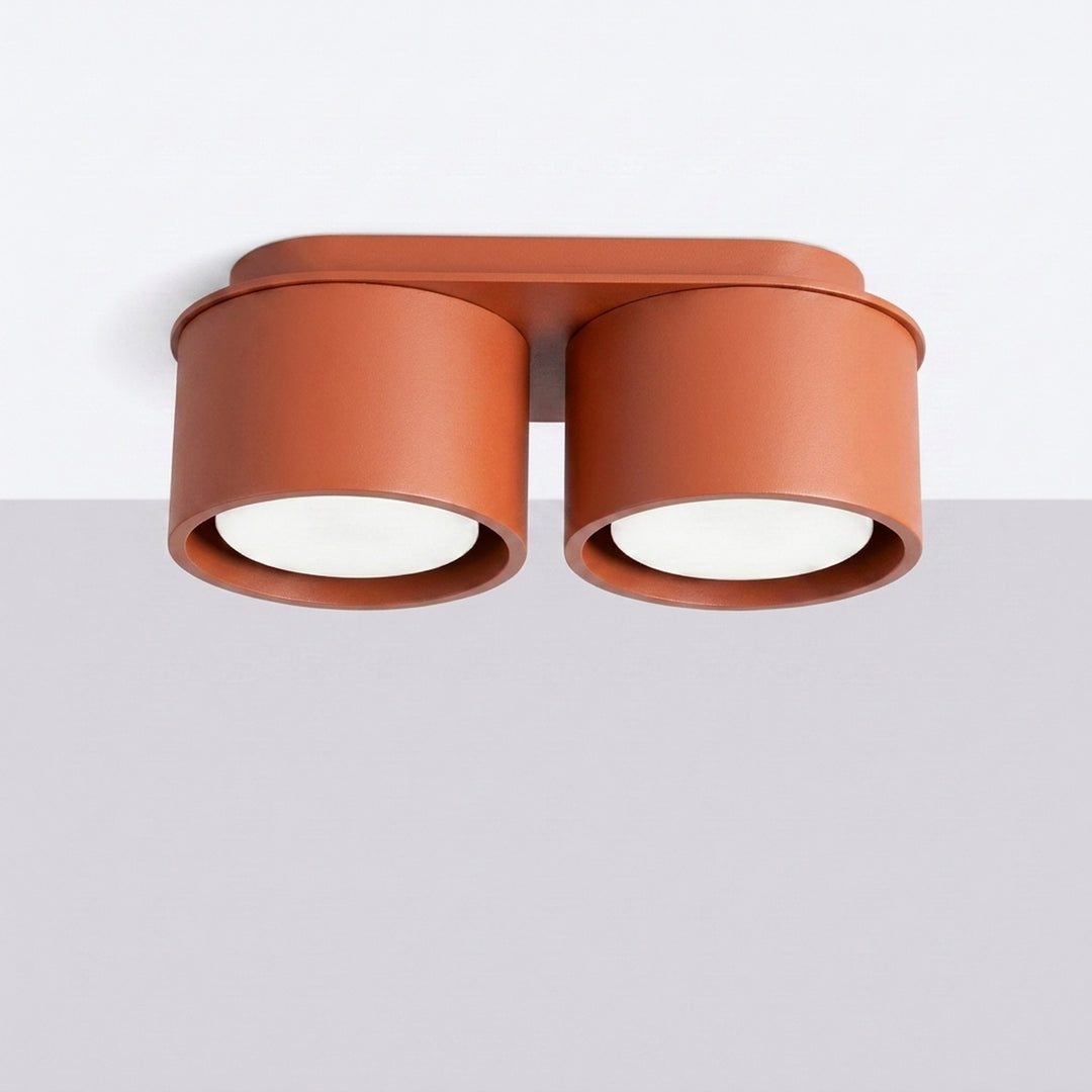 Loftlampe MODO 2 rød okker Gx53