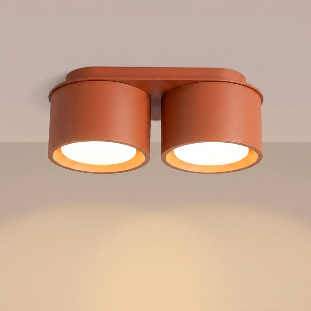Loftlampe MODO 2 rød okker Gx53
