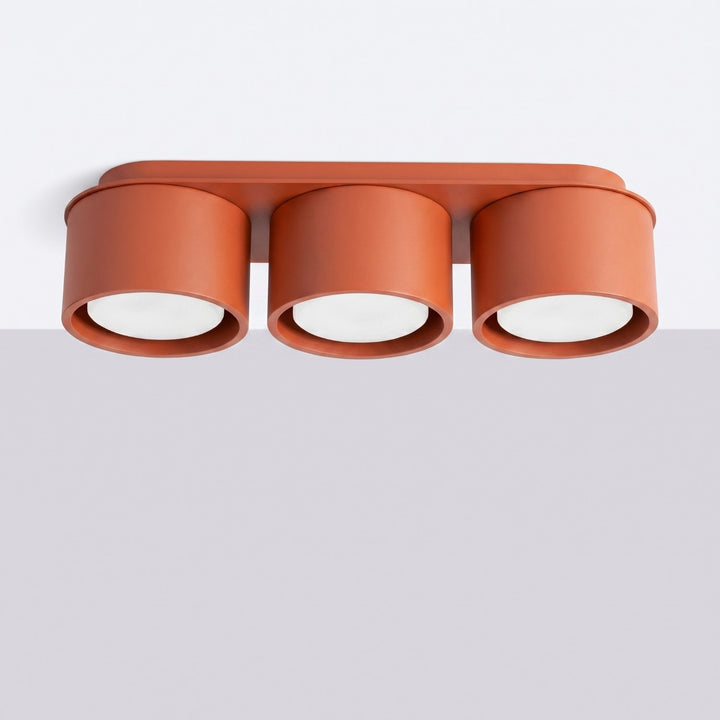 Loftlampe MODO 3 rød okker Gx53
