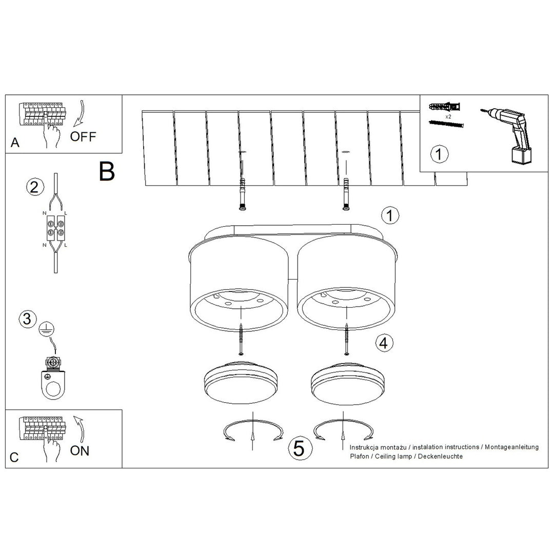Loftlampe MODO 2 bordeaux Gx53