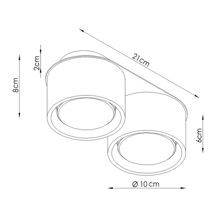 Loftlampe MODO 2 pink Gx53