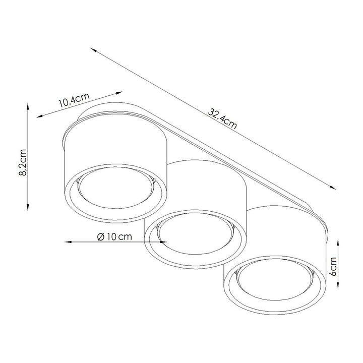 Loftlampe MODO 3 salvie Gx53