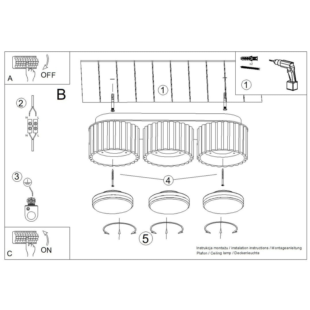 Loftlampe MODO 3 salvie Gx53