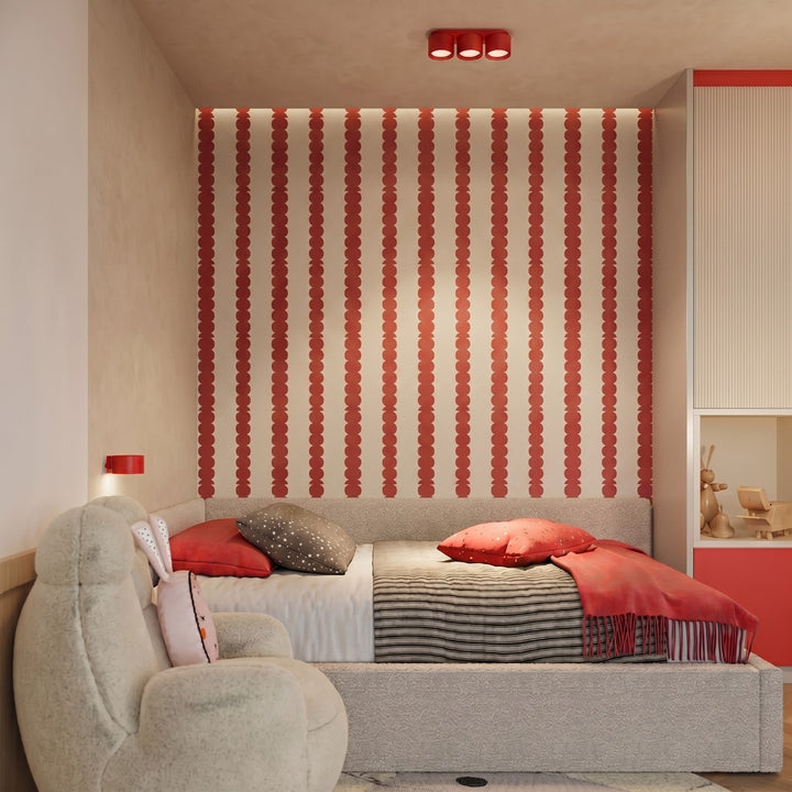 Loftlampe MODO 3 rød Gx53