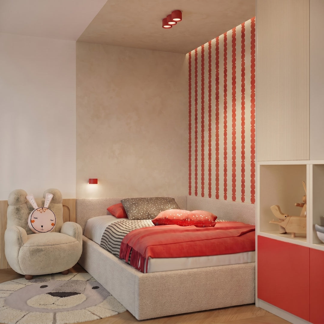 Loftlampe MODO 3 rød Gx53