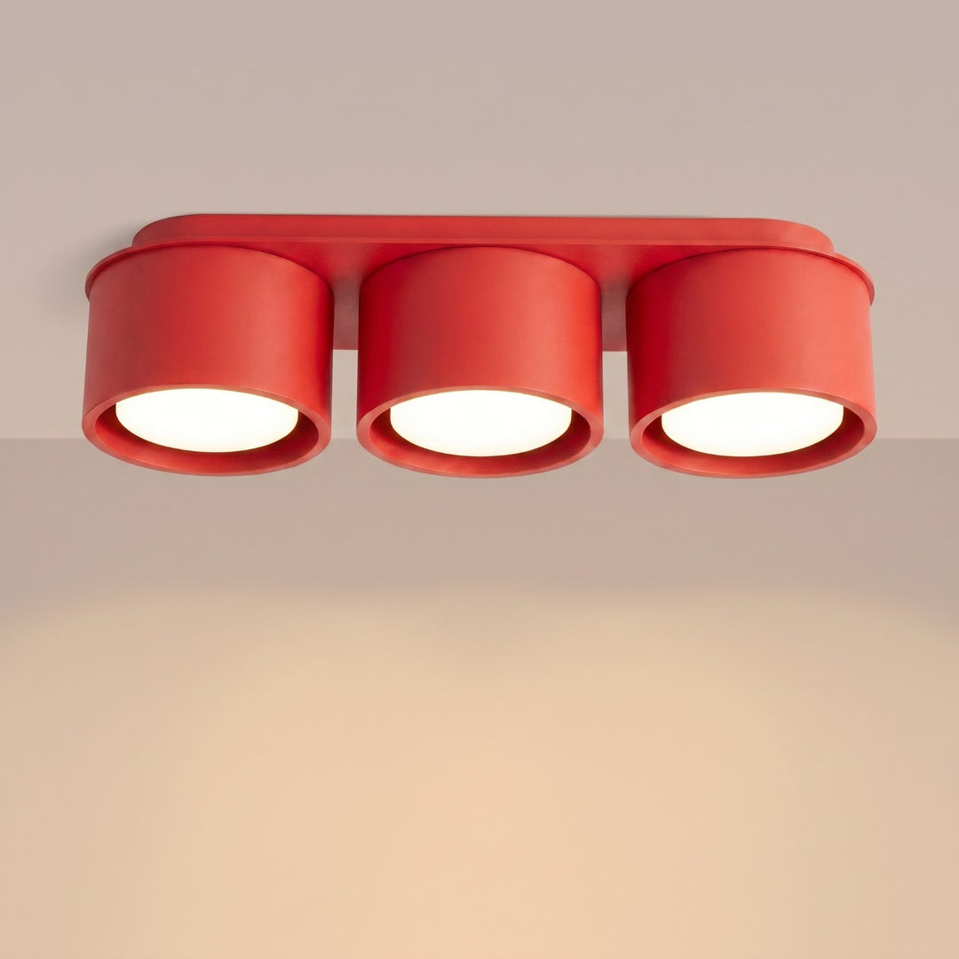 Loftlampe MODO 3 rød Gx53