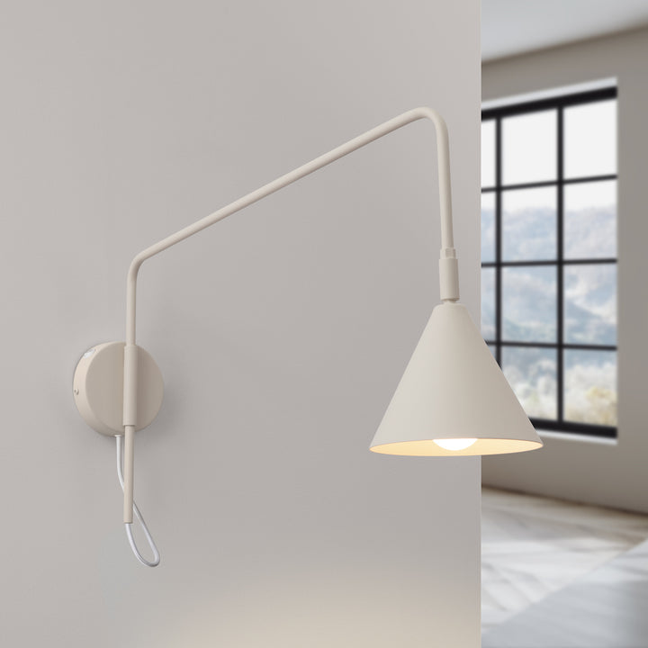 Væglampe NOX 1 beige med kontakt