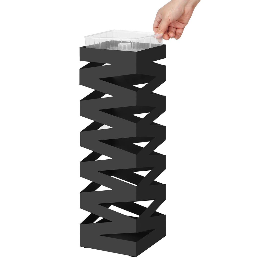 Elegant paraplyholder i sort – praktisk opbevaring