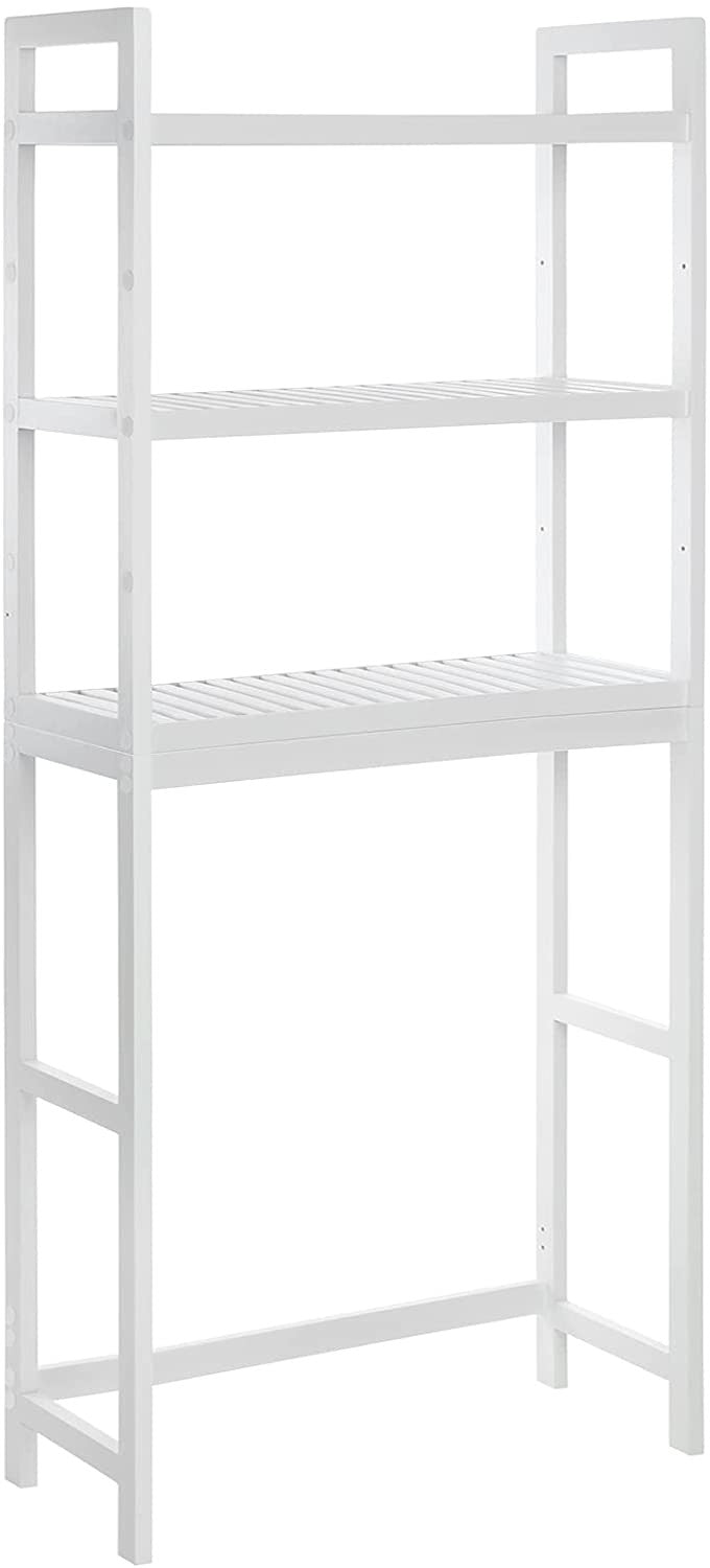 Badeværelsesreol til over toilet, 63x26x 163 cm, hvid