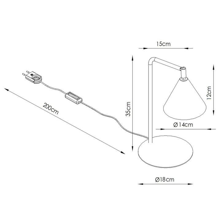 Bordlampe NOX olivengrøn