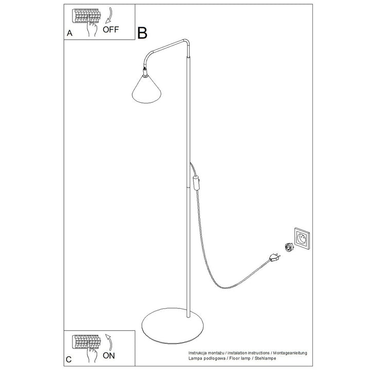 Gulvlampe NOX beige
