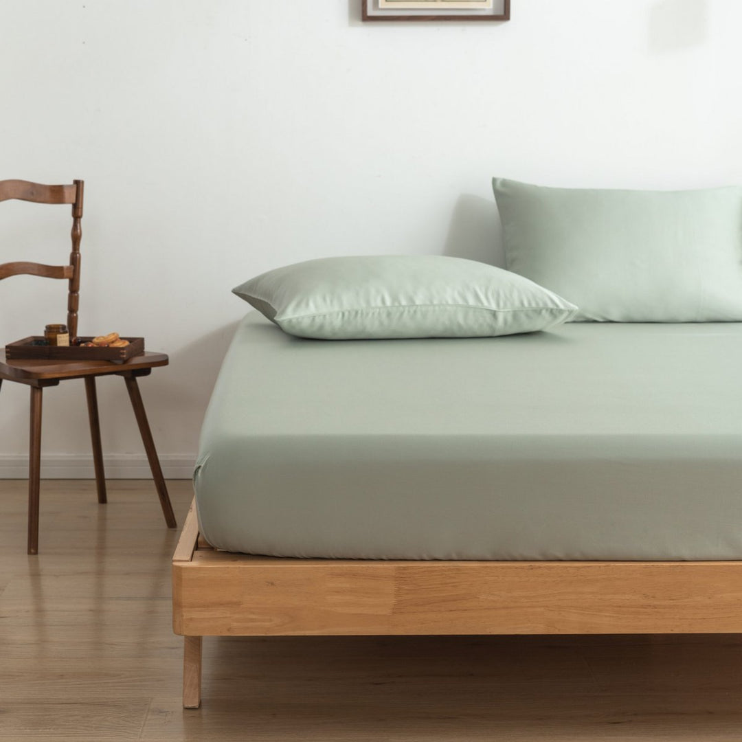 Lysegrøn Bambus Sengesæt 1-person - 400TC Tanboocel - Sage Green