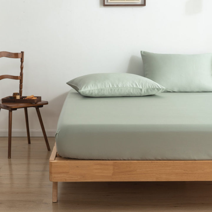 Lysegrøn Bambus Sengesæt 1-person - 400TC Tanboocel - Sage Green