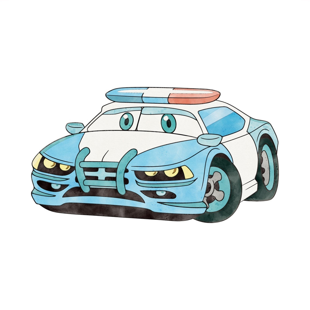 LUK børneseng 160x80 med gelænder - Politi