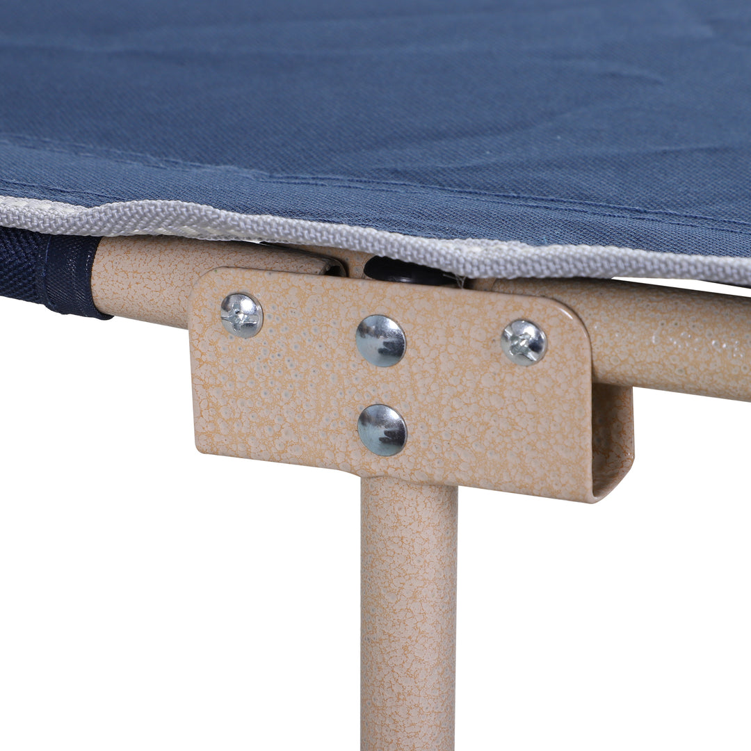 Feltseng, campingseng, foldbar, vejrbestandig, inklusive bæretaske, 190 cm x 68 cm x 52 cm, blå