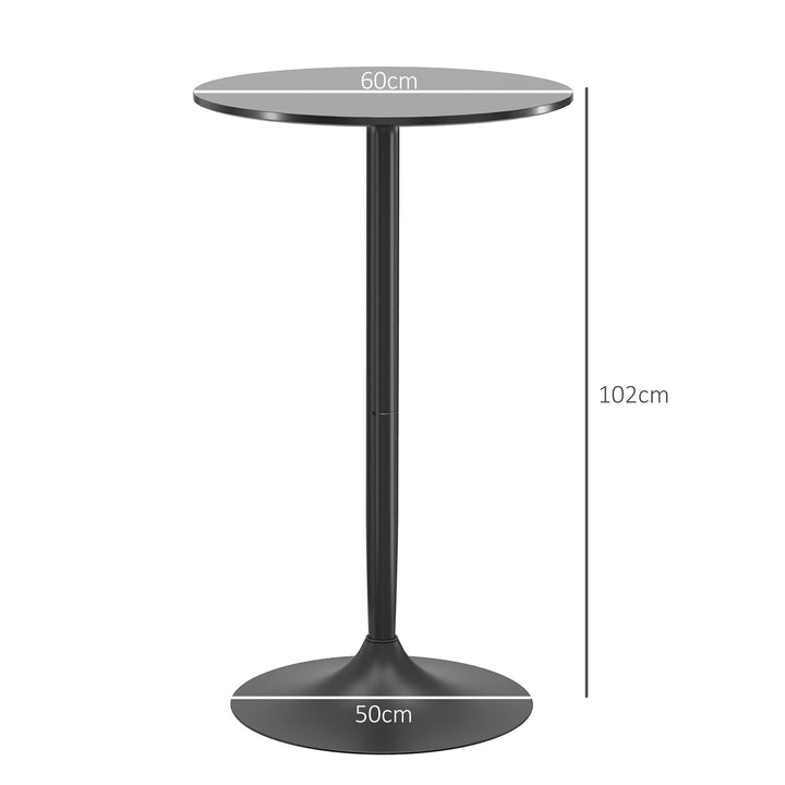 Barbord, ståbord, bord til 2 personer, 60 x 60 x 102 cm, sort