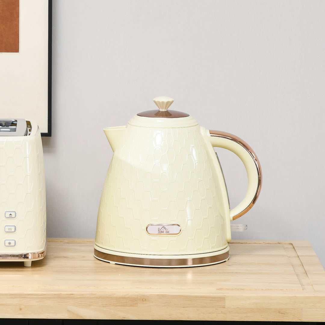 Elkedel, 2200W, vindue, filter, hurtig kogning, beige