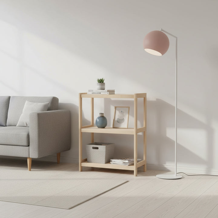Reol i bøgetræ STRONG, 3 hylder, 93 × 70 × 33 cm
