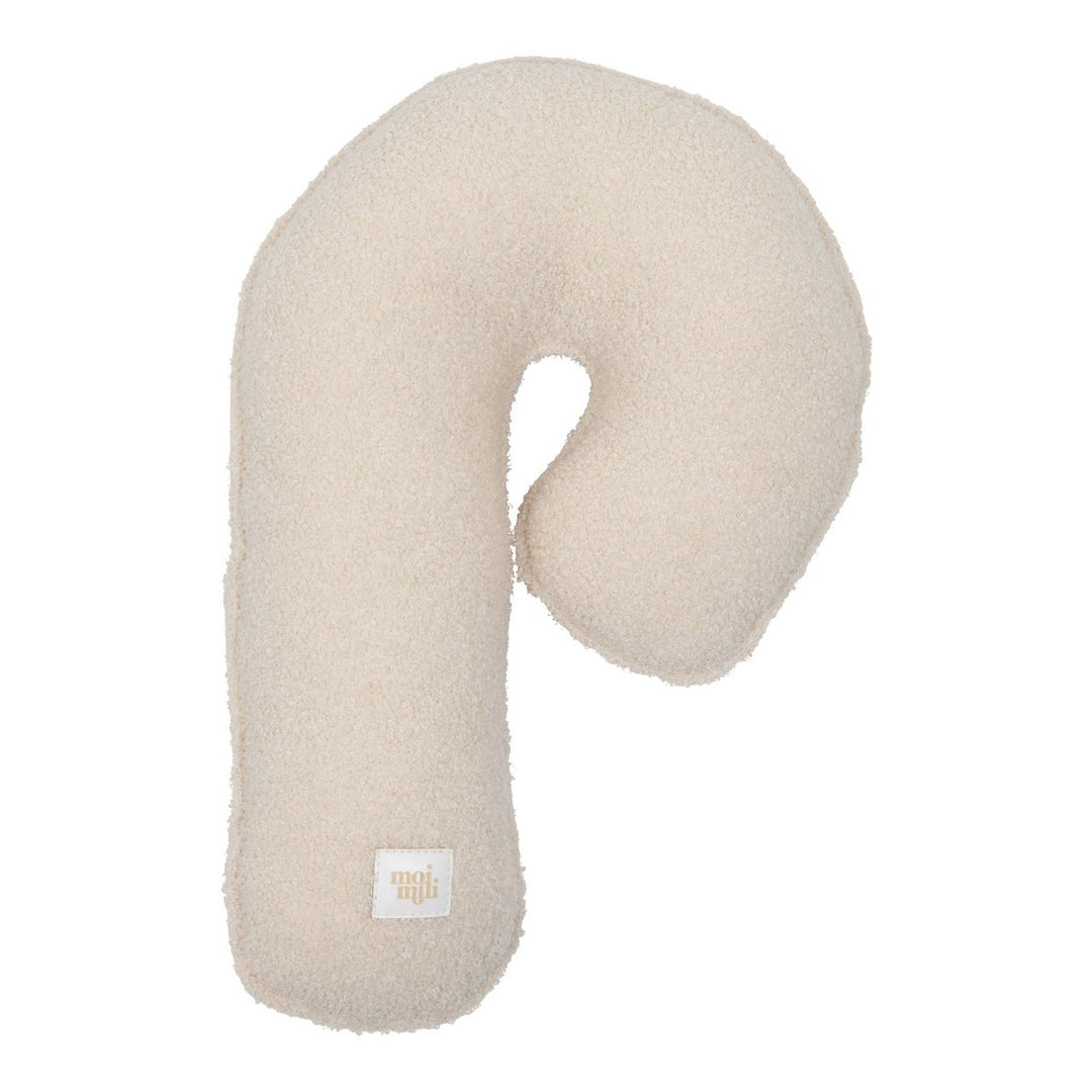 "White lamb" boucle, bomuld Patchwork Lillipop pude