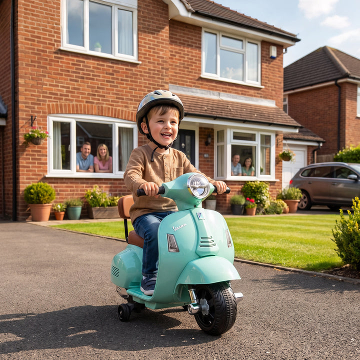 Elmotorcykel til børn Mini Vespa GTS 6V Elmotorcykel Grøn