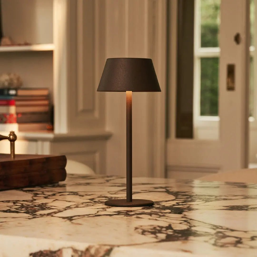 Milou Mocha Brown genopladelig bordlampe