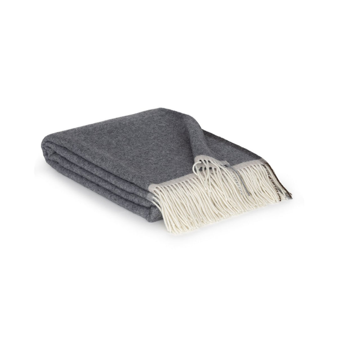 Merino/cashmere Uldtæppe Milan Grigio Orlo