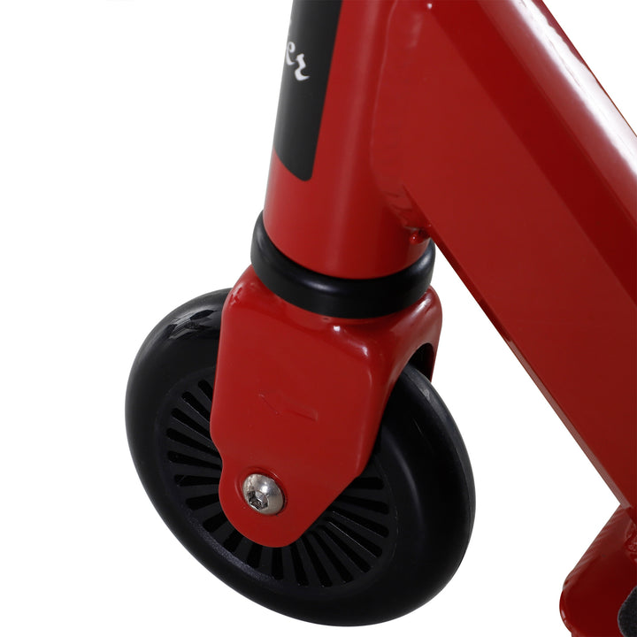 Pro stunt scooter til børn og voksne, freestyle scooter, 100mm syntetiske læderhjul, aluminium rød, til tricks