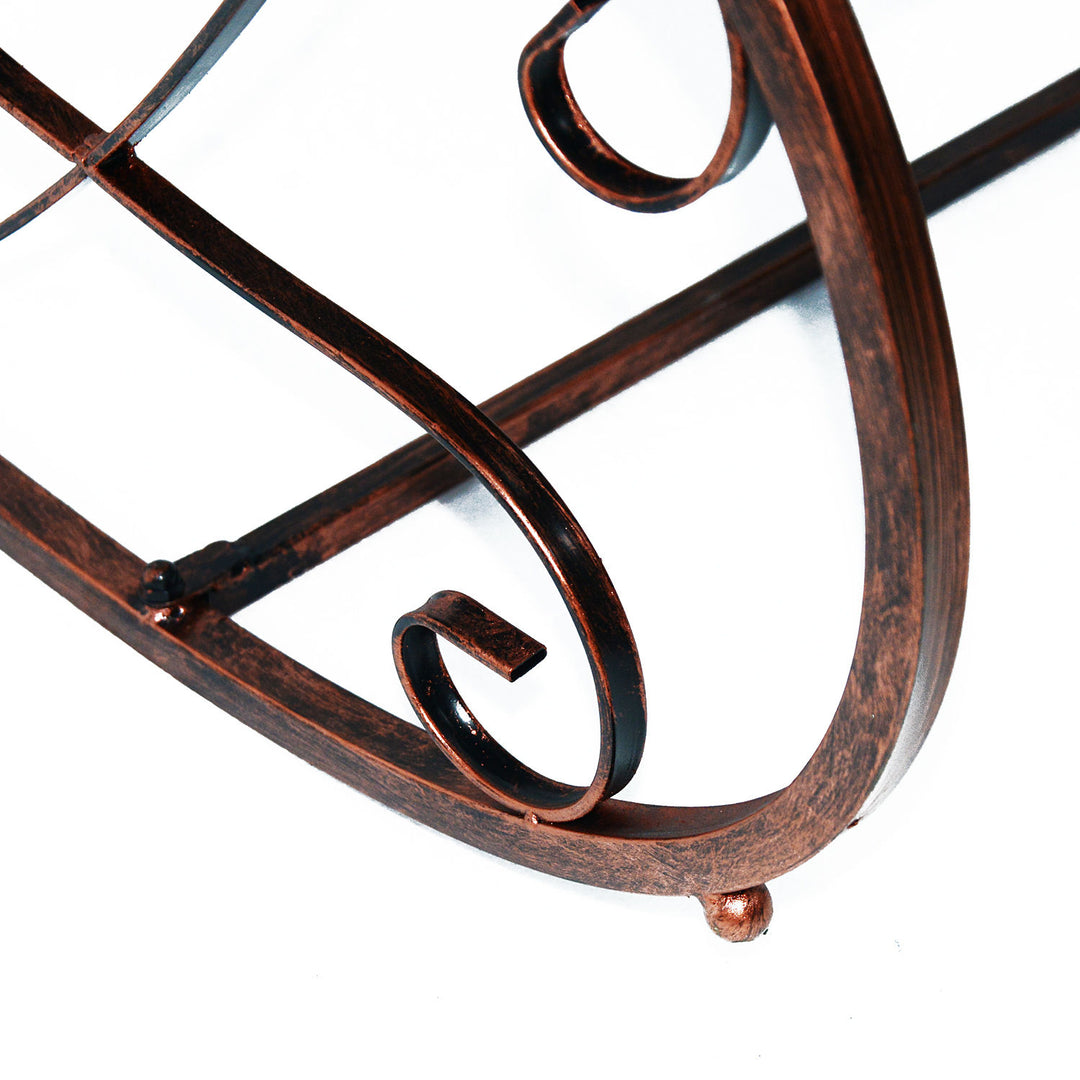 Gyngestol havestol, vintage design, 61 cm x 79 cm x 90 cm, brun + sort