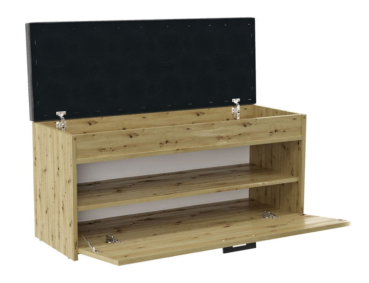 Skobænk med siddeplads og opbevaringsrum, Dybde: 35 cm Bredde: 100 cm Højde: 49 cm