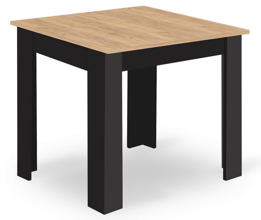 NP 80x80 Artisan bord, sorte ben