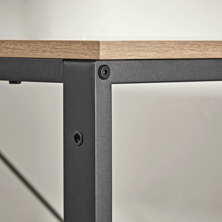 Computerskrivebord med 3 hylder – sonoma