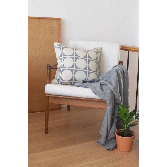 Don pillow-cover grå, blød jacquard bomuldstrik