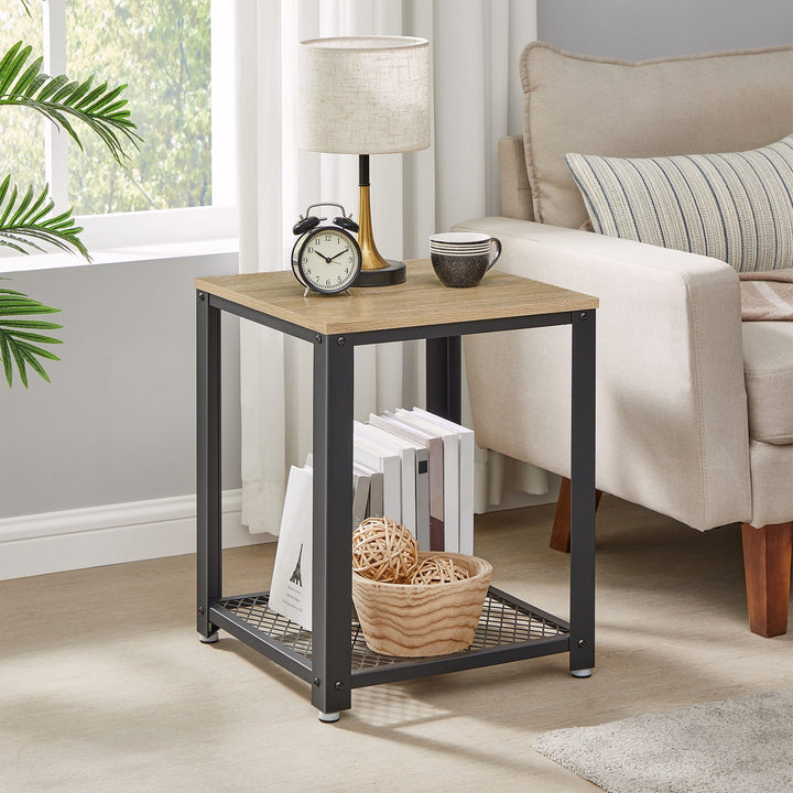 Sofabord / natbord i industriel stil, 45 x 45 x 55 cm