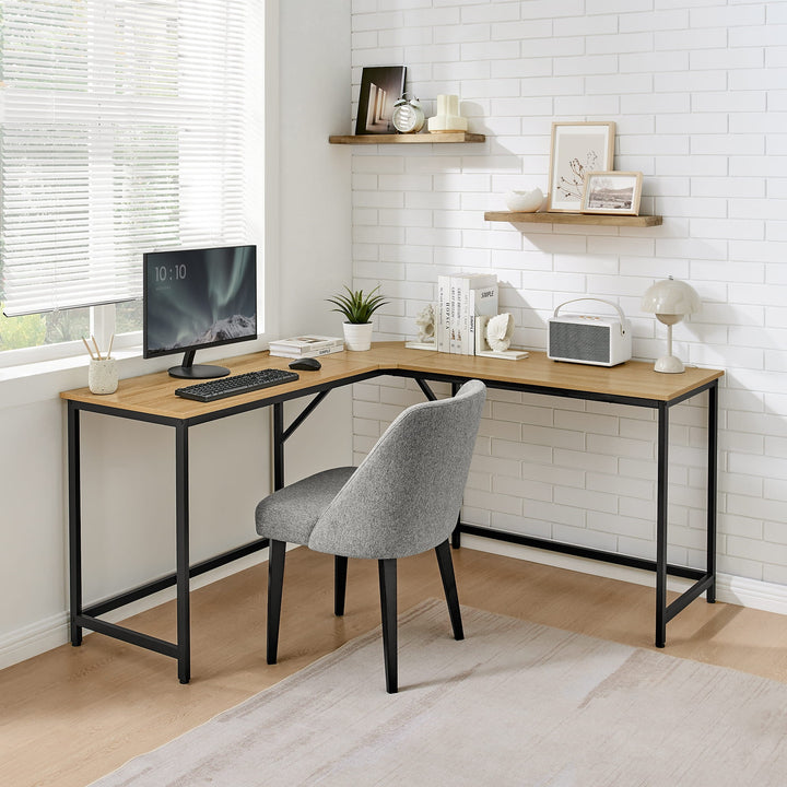 Hjørneskrivebord, Bredde: 149 cm Dybde: 149 cm Højde: 76 cm