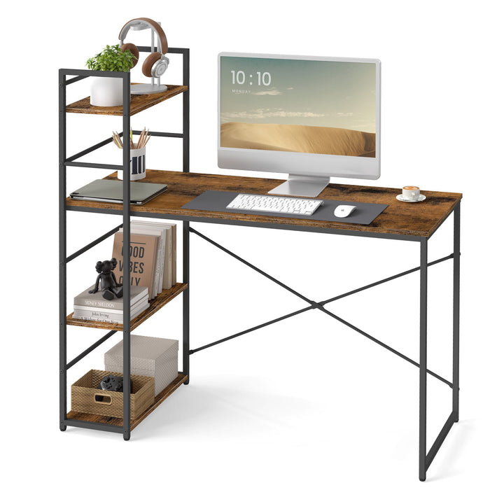 MAX 4.0 computerbord - rustikt / sorte ben
