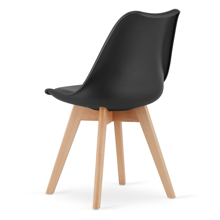 NP bord 120x80cm Artisan sorte ben + 4 MARK stole sorte naturben